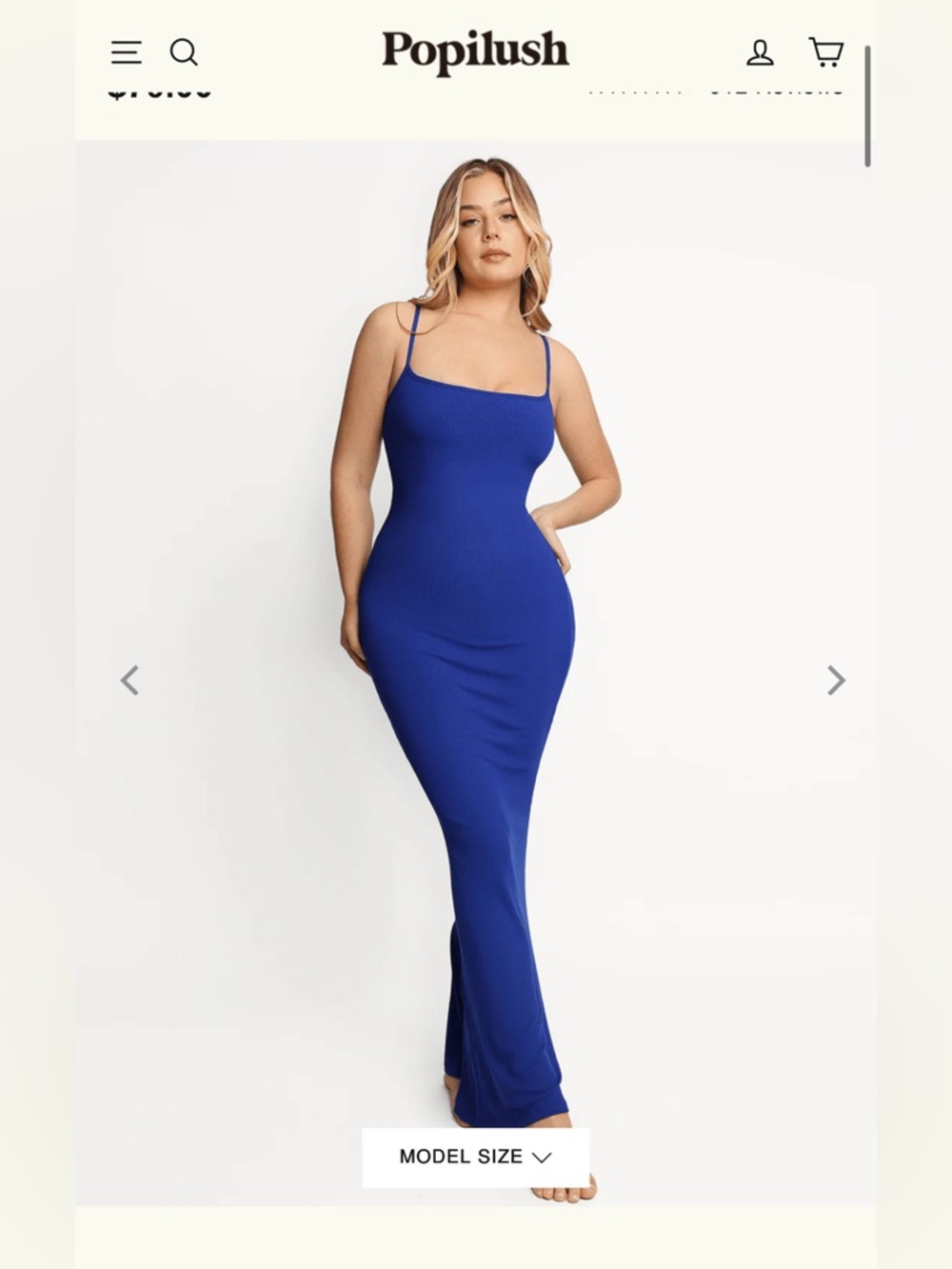 popilush Shapewear Modal Slimming Maxi Slip dress-M